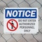 Signmission Do Not Enter Authorized Personnel Only OSHA Notice Sign, Plastic, 14in W x 10in L, 2PK OS-2PACK-NS-P-1014-L-15434 - alternate 4